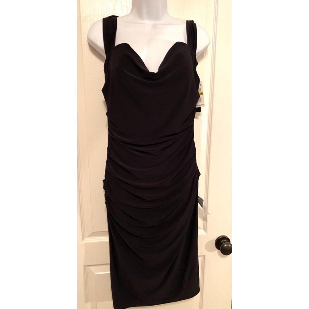 Laundry By Shelli Segal Women’s Twist Back‎ Body-con Black Cocktail Dress